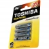 Pilha Alcalina AAA Cartela com 4 Toshiba